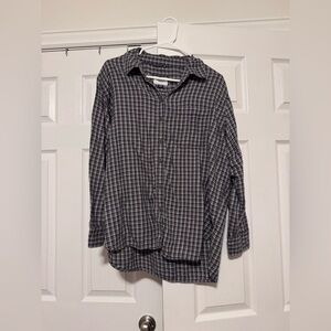 American Eagle Outfitters Black and White Plaid Shirt